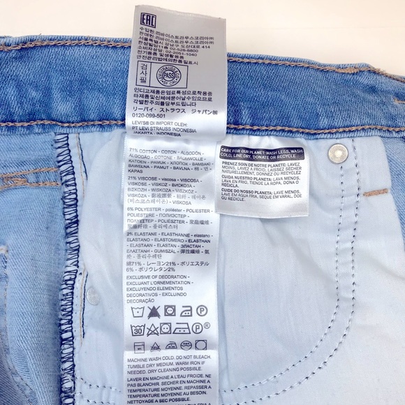 Levi’s High-Rise Frayed Hem Women’s Jean Shorts - 28 - Picture 9 of 13